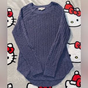 Blue Cable Knit Sweater